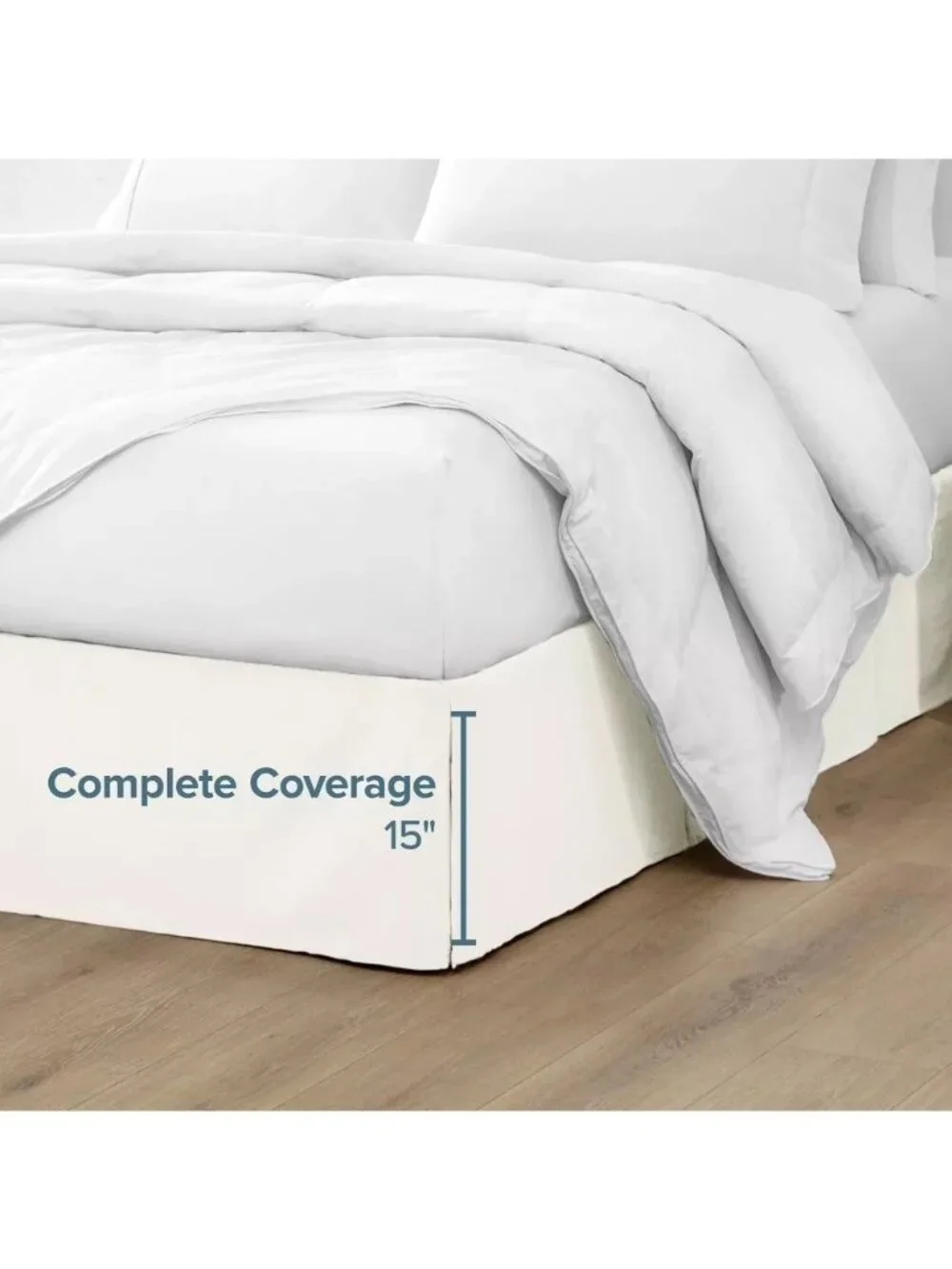Bare Home White Full Size Microfiber 15